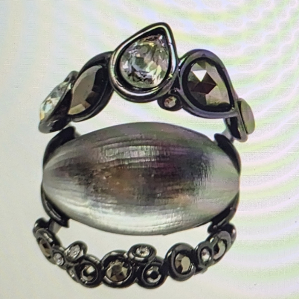 Alexis Biittar Crystal and Lucite Ring.